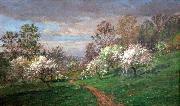 Jasper Francis Cropsey Apple Blossoms oil